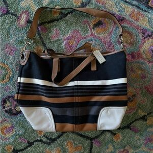 COACH CANVAS SHOULDER BAG